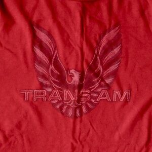 Trans Am Logo Red Juniors L 11 /13 T-shirt VTG Y2K Firebird Muscle Car Cotton